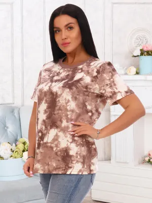 Тай-Дай(кофе) футболка р.50 (80% хлопок, 15%п/э, 5% лайкра)