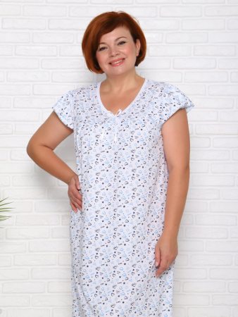 Фаина(голубой) сорочка ночная