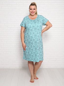 Ульяна(бирюза) сорочка ноч. р.70