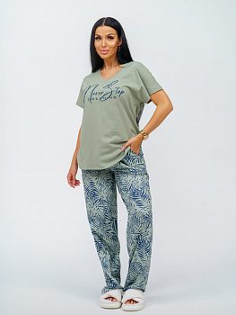 Фиеста(олива) пижама р.58