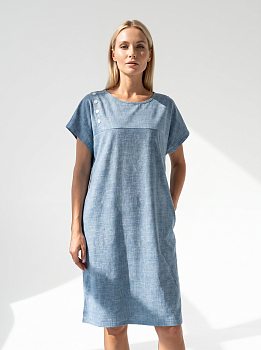 Грета(голубой джинс) туника р.50